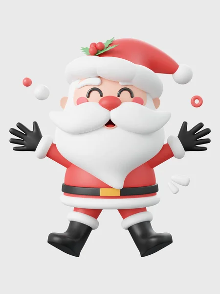 Boże Narodzenie Santa Claus Elementy Tematyczne Boże Narodzenie Ilustracji — Zdjęcie stockowe