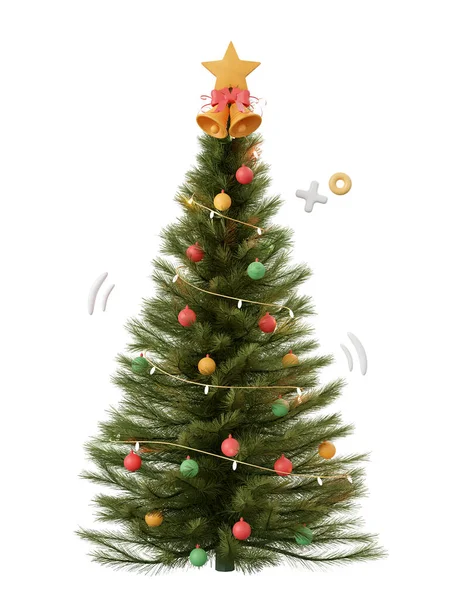 Kerstboom Kerst Thema Elementen Illustratie Knippad — Stockfoto
