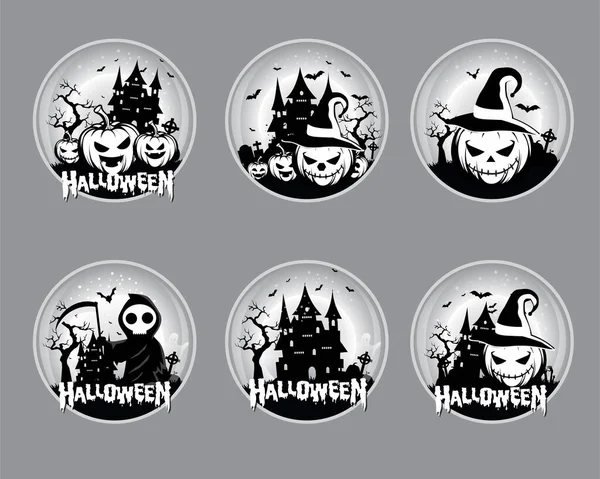 Wektor Halloween Lub Logo Plakat Sztuka Wektorowa — Wektor stockowy