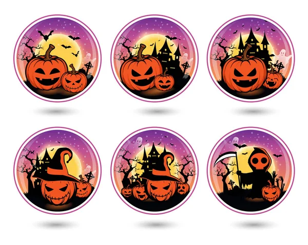 Wektor Halloween Lub Logo Plakat Sztuka Wektorowa — Wektor stockowy