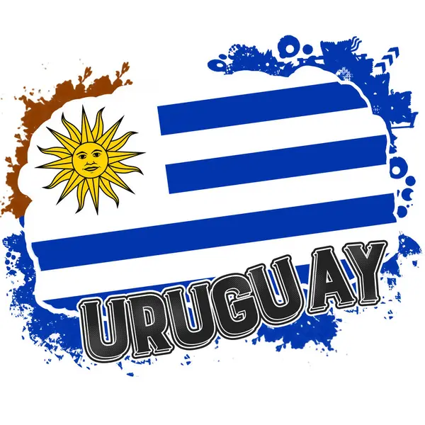 Uruguay bayrağı. Amerikan Ülkelerinin Bayrak ve Ulusal Sembolleri.