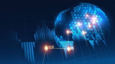 Grafik konseptinde borsa veya önx ticaret grafiği