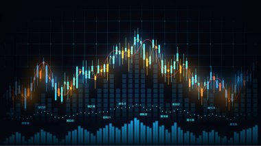 Grafik konseptinde borsa veya önx ticaret grafiği