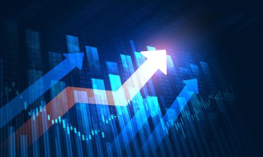 Grafik konseptinde borsa veya önx ticaret grafiği