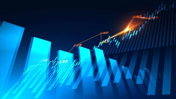 Tőzsdei Vagy Forex Kereskedési Grafikon Grafikus Koncepció — Stock Vector