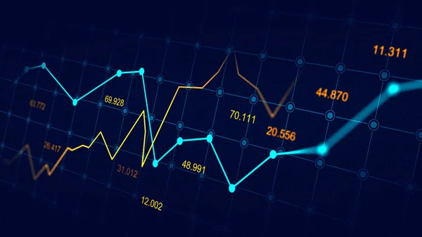 Stock market or forex trading graph in graphic concept suitable for financial investment or Economic trends business idea and all art work design. Abstract finance background