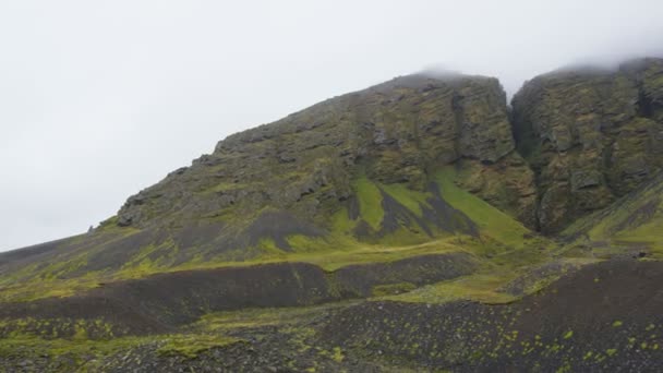 Iceland Raudfeldsgja Canyon Gorge Rift Nature Landscape Snaefellsnes Peninsula West — Stockvideo
