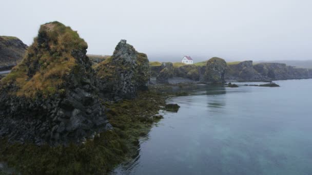 Iceland Nature Landscape Arnarstapi Snaefellsnes Travel Video View Dramatic Coast — Stock videók