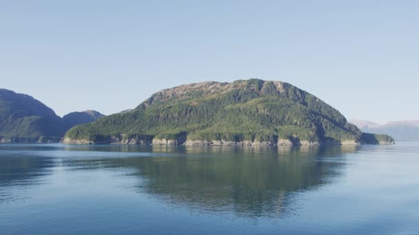 Alaska Nature Landscape Passagem Interior Vista Navio Cruzeiro Viagem Turística — Vídeo de Stock