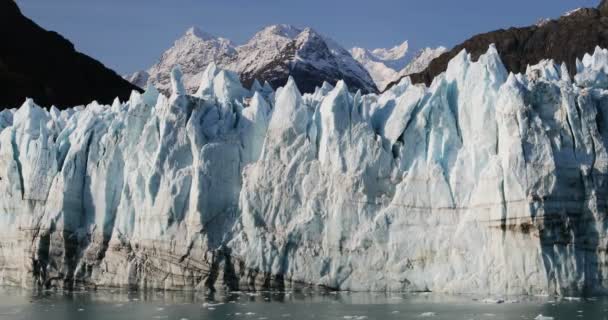 Glacier Bay Alaska Viajes Vacaciones Crucero Calentamiento Global Concepto Cambio — Vídeo de stock