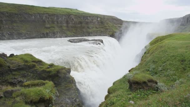 Καταρράκτης Ντεττίφος Στην Ισλανδία Διάσημα Τουριστικά Αξιοθέατα Και Ορόσημα Ισλανδικό — Αρχείο Βίντεο