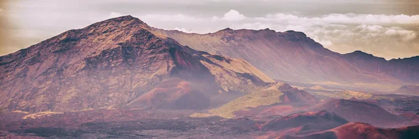 Hawaii Maui Vulkan Landschaft Banner Panorama Vulkanische Gebirgsnatur Auf Maui — Stockfoto