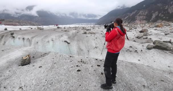 Randonnée Touristique Sur Glacier Alaska Hélicoptère Sur Glacier Partir Skagway — Video