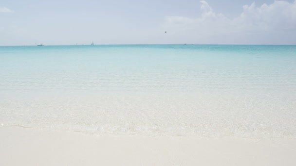Beach Vacation Summer Hat Bikini Relaxing Sand Ocean Sunbathing Beautiful — Stock Video