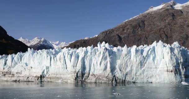Glacier Bay Alaska Cruise Vakantie Reizen Opwarming Van Aarde Klimaatverandering — Stockvideo