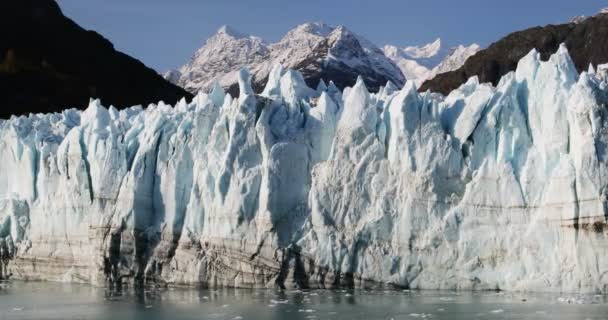 Opwarming Van Aarde Klimaatverandering Concept Met Smeltende Gletsjer Alaska Glacier — Stockvideo