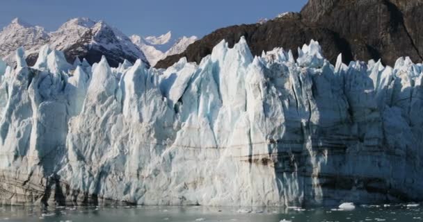 Global Warming Climate Change Concept Melting Glacier Alaska Glacier Bay — Stock Video