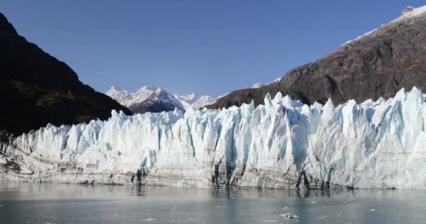 Alaszka Glacier Bay Természet Táj Kilátás Tengerjáró Hajó Nyaralás Utazás — Stock videók