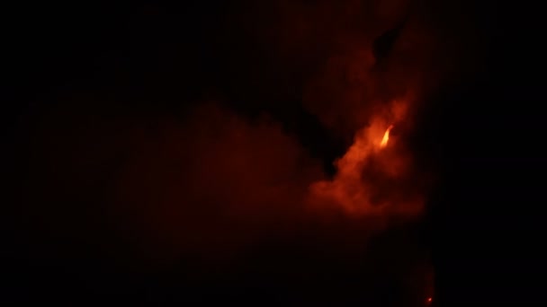 Lava Flowing Ocean Huge Rock Falls Breaking Volcanic Lava Eruption — Video Stock