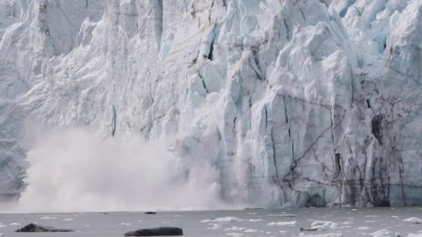 Gletscher Kalben Alaska Glacier Bay Alaska Kreuzfahrt Urlaub Reisen Globale — Stockvideo