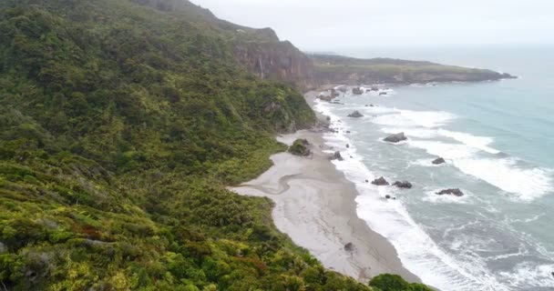 New Zealand Aerial Drone Footage Nature Landscape West Coast Region — Vídeo de Stock
