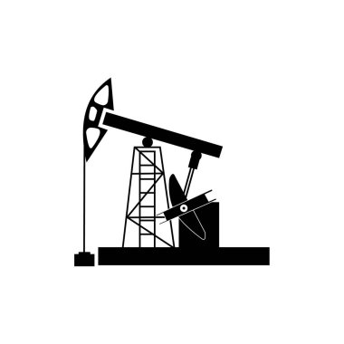 oil pump isolated icon on white background, oil industry