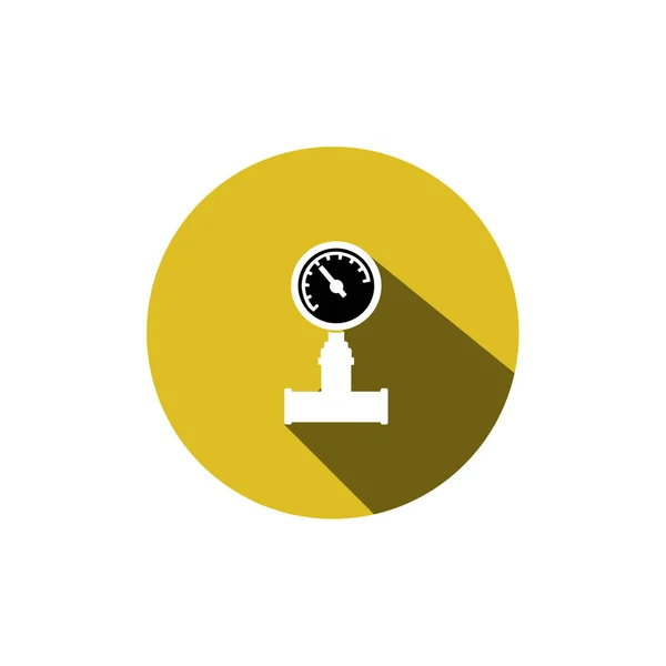 Плоский Набір Іконок Ізольована Іконка Манометра Білому Тлі Нафтова Промисловість — стоковий вектор