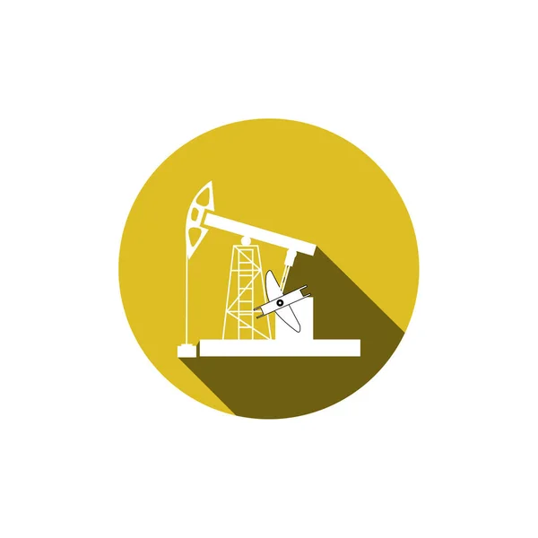Oliepomp Geïsoleerd Pictogram Witte Achtergrond Olie Industrie — Stockvector