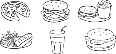 Bir sıra fast food.