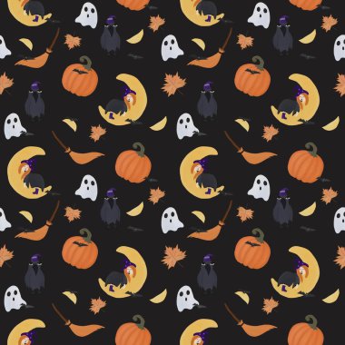 Cadılar Bayramı unsurlarını gösteren kusursuz bir şenlik. Filmde tuhaf hayaletler, oyulmuş balkabakları, yarasalar, kuzgunlar ve karanlık bir arka planda hilal aylarında uyuyan cadılar yer alıyor. Tatil temalı arka plan veya tekstil tasarımları için mükemmel.