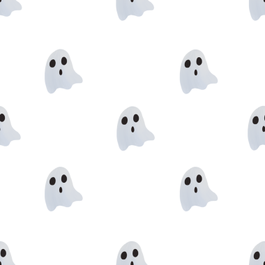 Temiz Beyaz Arkaplan Karşısında Tekrarlanabilir Beyaz Hayalet Deseni