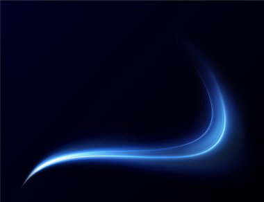 Açık mavi Twirl. Mavi Twirl 'ün kıvrımlı ışık efekti. Vektör illüstrasyonu