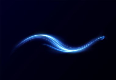 Açık mavi Twirl. Mavi Twirl 'ün kıvrımlı ışık efekti. Vektör illüstrasyonu