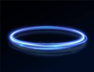 Açık mavi Twirl. Mavi Twirl 'ün kıvrımlı ışık efekti. Vektör illüstrasyonu