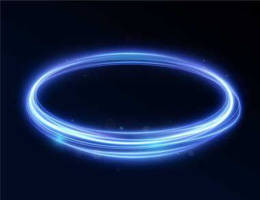 Açık mavi Twirl. Mavi Twirl 'ün kıvrımlı ışık efekti. Vektör illüstrasyonu