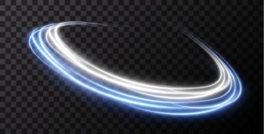 Light blue and gold Twirl. Curve light effect of blue, gold line. Luminous blue circle. Light blue pedistal, podium, platform, table. Vector PNG. Vector illustration. Vector illustration