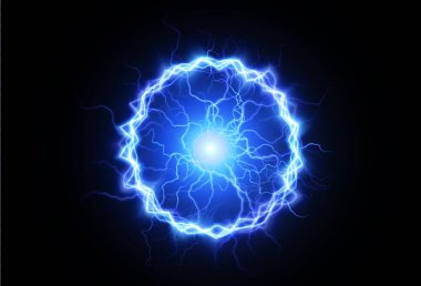 Güçlü yıldırım mavisi png. Bir halkadaki güçlü bir neon enerjisi. Tasarımınız, reklamınız, kartpostallarınız, davetiyeleriniz, ekran koruyucularınız, web siteleriniz, oyunlarınız için. Vektör illüstrasyonu