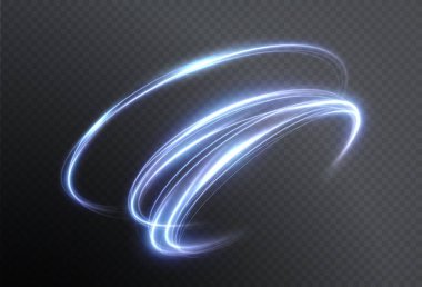 Açık mavi Twirl. Mavi çizginin kıvrımlı ışık etkisi. PNG parlak mavi daire. Açık mavi pedistal, podyum, platform, masa. Vektör PNG. Vektör illüstrasyonu