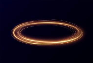 Açık beyaz Twirl. Beyaz çizginin kıvrımlı ışık etkisi. PNG parlak beyaz daire. Açık beyaz pedistal, podyum, platform, masa. Vektör. Vektör illüstrasyonu