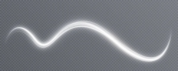 Leuchtend Weiße Linien Png Der Geschwindigkeit Leuchtende Wirkung Abstrakte Bewegungslinien — Stockvektor