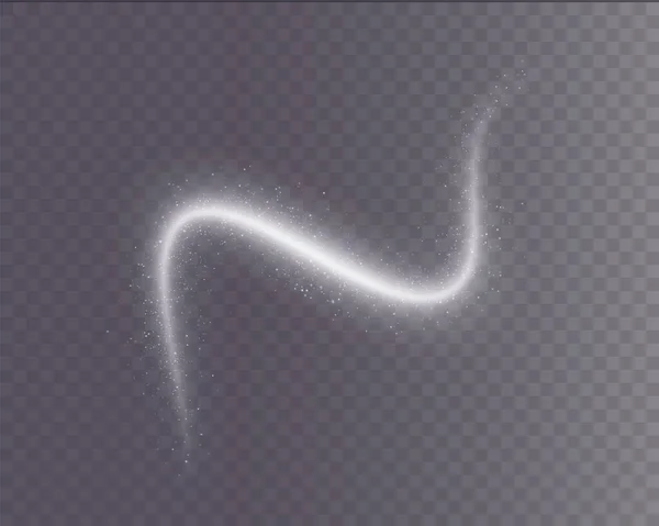 Lichtweißer Twirl Png Kurve Lichteffekt Der Weißen Linie Element Für — Stockvektor