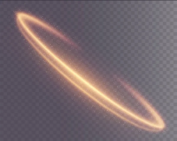 ライトゴールドツイルPng 黄金の線の曲線光効果 明るい金色の円 デザイン ポストカード 招待状 スクリーンセーバー ウェブサイト ゲームの要素 そうだ — ストックベクタ