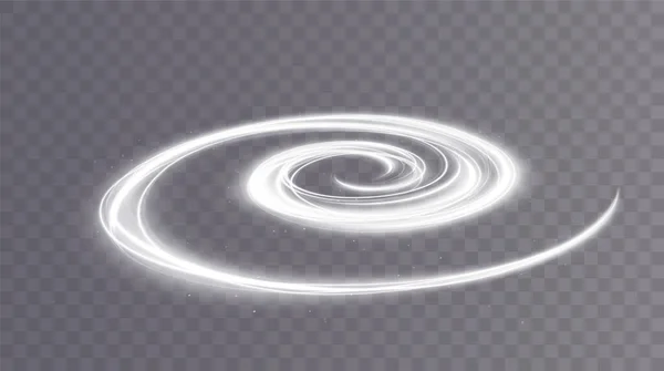 Ανοιχτό Λευκό Στριφογύρισμα Καμπύλη Φως Επίδραση Της Λευκής Γραμμής Φωτεινός — Διανυσματικό Αρχείο
