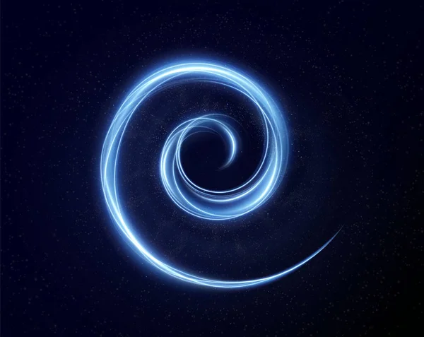 Світло Блакитний Twirl Png Крива Світлового Ефекту Неонової Лінії Світло — стоковий вектор