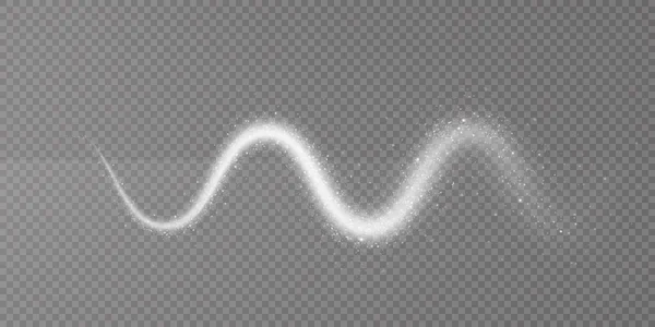 Чарівний Білий Вітер Png Святковий Ізольований Прозорому Фоні Біла Комета — стоковий вектор