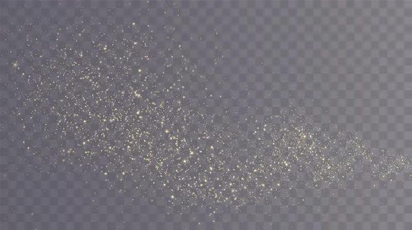 Різдвяний Фон Порошкове Пилове Світло Png Чарівний Сяючий Золотий Пил — стоковий вектор