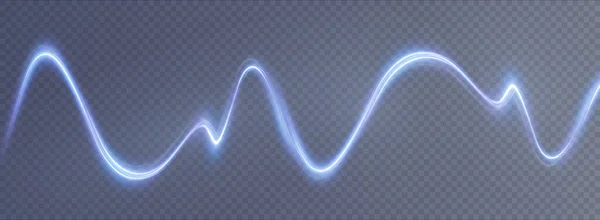 Світло Блакитна Двійка Крива Світлового Ефекту Неонової Лінії Світло Блакитна — стоковий вектор