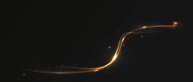 Parıldayan parçacıklar ve parlak bir ışık halkası. Yılbaşı ve yeni yıl arkaplanında soyut ışıltılı bir konfeti çerçevesi ve büyülü bir parıltı var.