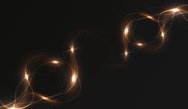 Bokeh ile soyut ışık dalgası arkaplanı.