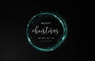 Koyu arka plan üzerinde neşeli Noel metin